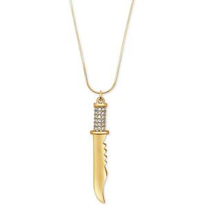 14K Gold Filled Combat Knife Pendant Necklace